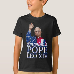 T-shirt Le Pape Américain Leo Xiv Premier Pape Américain D