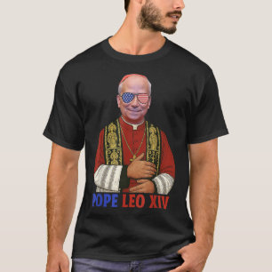 T-shirt Le Pape Leo Xiv Nouveau Pape Américain 2025 Drôle
