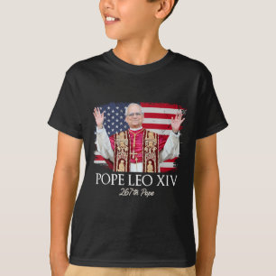T-shirt Le Pape Leo Xiv Robert Francis Prévost Premier Amé