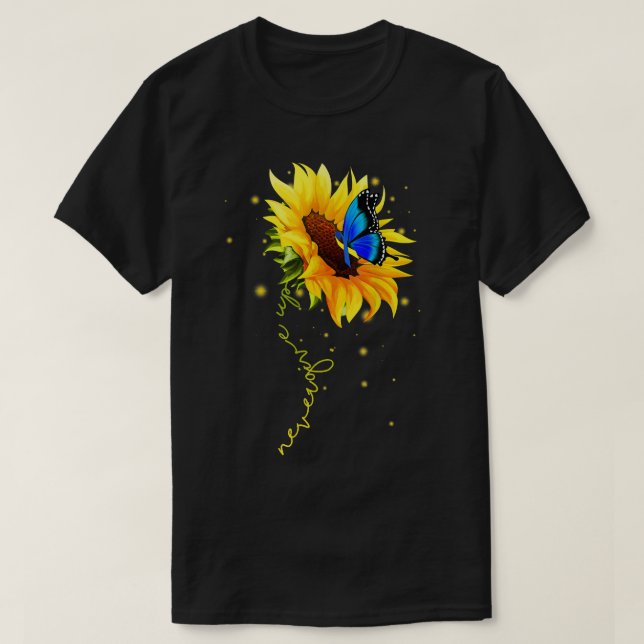 T-shirt Le Papillon De Tournesol N'Abandonne Jamais Le Syn (Design devant)