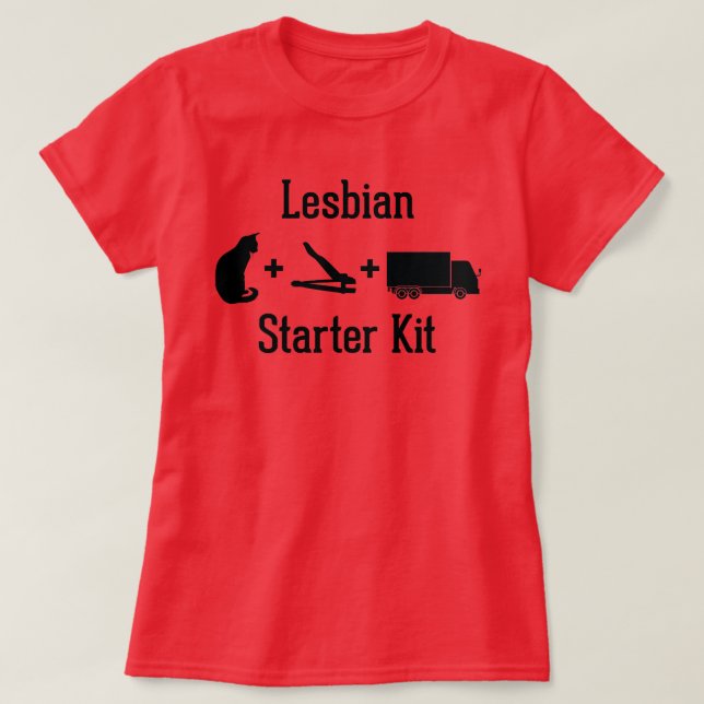 T-shirt Le paquet lesbien de démarreur (Design devant)