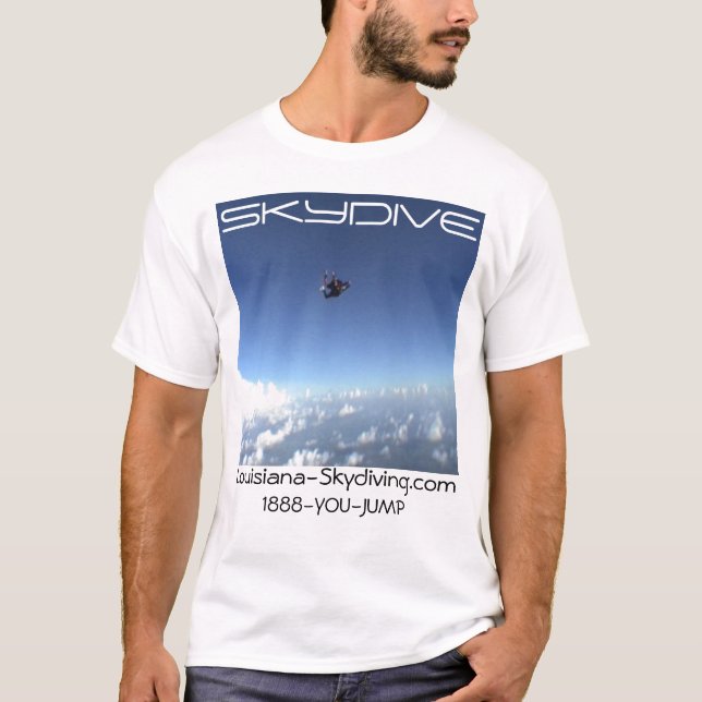 T-shirt le parachute skydive de parachutisme opacifie le (Devant)