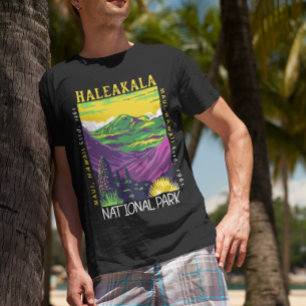 T-shirt Le Parc national de Haleakala Hawaii Vintage