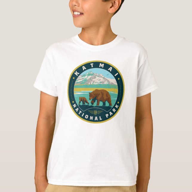 T-shirt Le Parc national de Katmai (Devant)