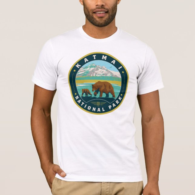 T-shirt Le Parc national de Katmai (Devant)