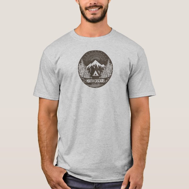 T-shirt Le Parc national de North Cascades (Devant)