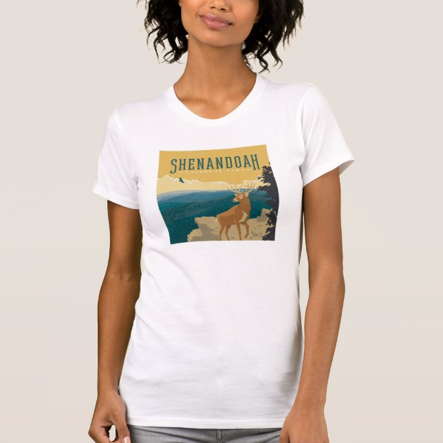 T-shirt Le Parc national de Shenandoah | Cerf (Devant)
