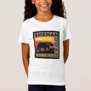 T-Shirt Le Parc national de Shenandoah Mama Bear & Cubs
