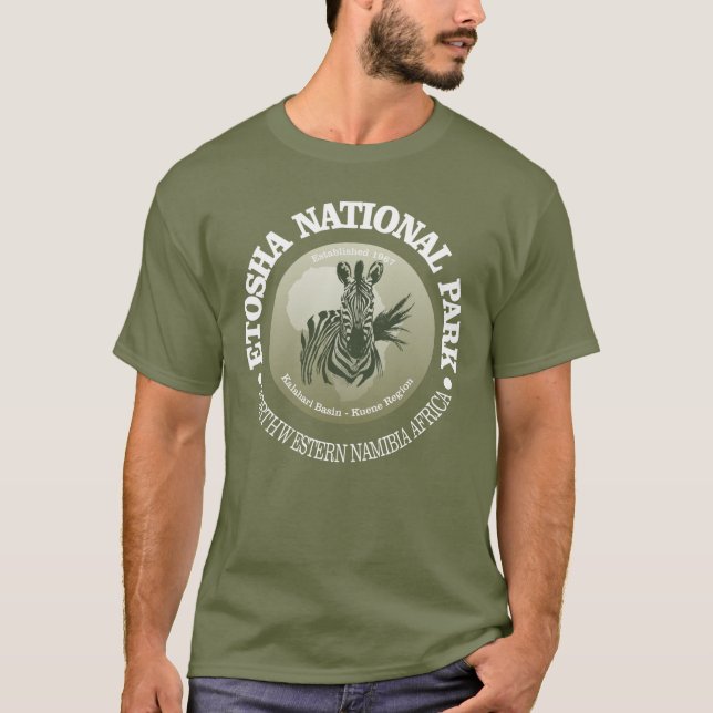 T-shirt Le Parc national d'Etosha (Devant)