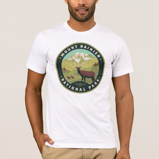 T-shirt Le Parc national du Mont Rainier (Devant)