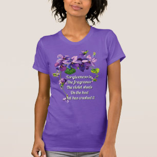 T-shirt Le pardon est le parfum violet Sheds