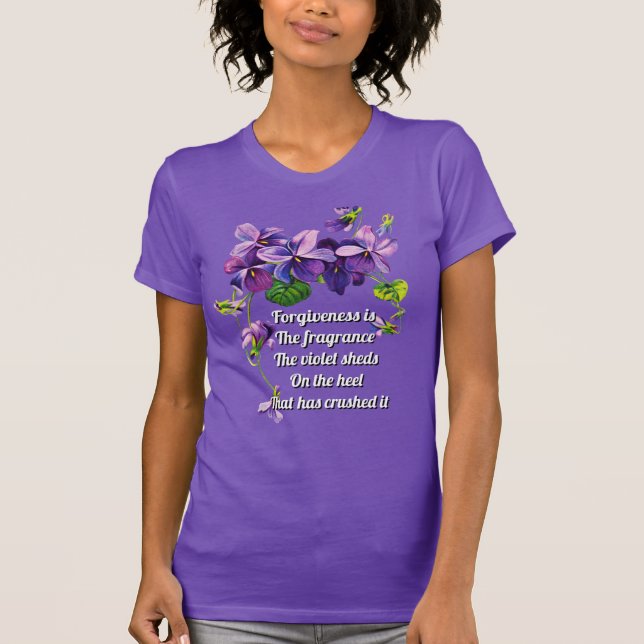 T-shirt Le pardon est le parfum violet Sheds (Devant)
