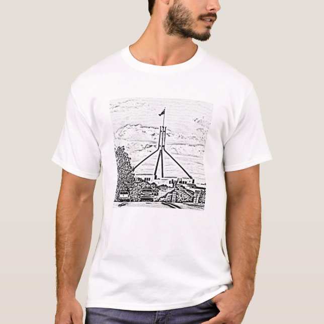 T-shirt Le Parlement australien - Canberra (Devant)
