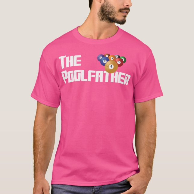 T-shirt Le Parrain De La Piscine Billard Funny Snooker Bir (Devant)