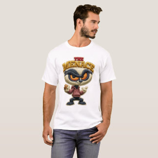 T-shirt Le Patch Brodé Drôle Menace Fauteur de Troubles