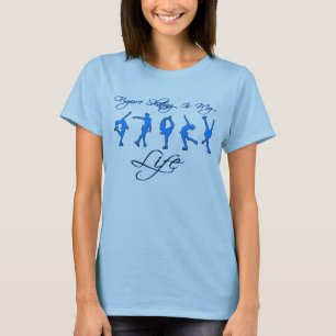 T-shirt Le patinage artistique est ma conception bleue de