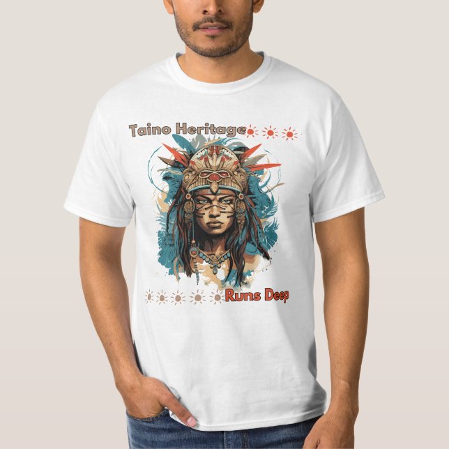 T-shirt Le patrimoine de Taíno est profond (Devant)