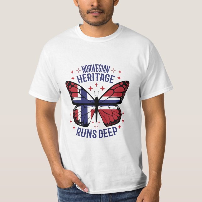 T-SHIRT LE PATRIMOINE NORVÉGIEN EST PROFOND (Devant)