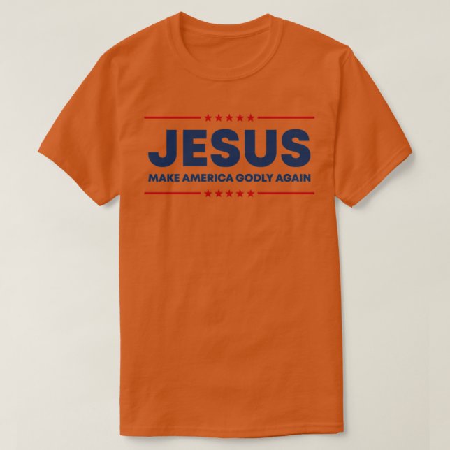 T-shirt Le patriote américain Jésus fait à l'Amérique un d (Design devant)