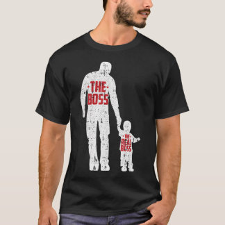 T-shirt Le Patron Le Vrai Patron Fête des Pères Papa Fils
