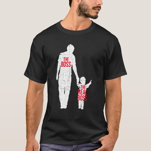 T-shirt Le patron Le vrai patron PDG de la société Busines (Devant)