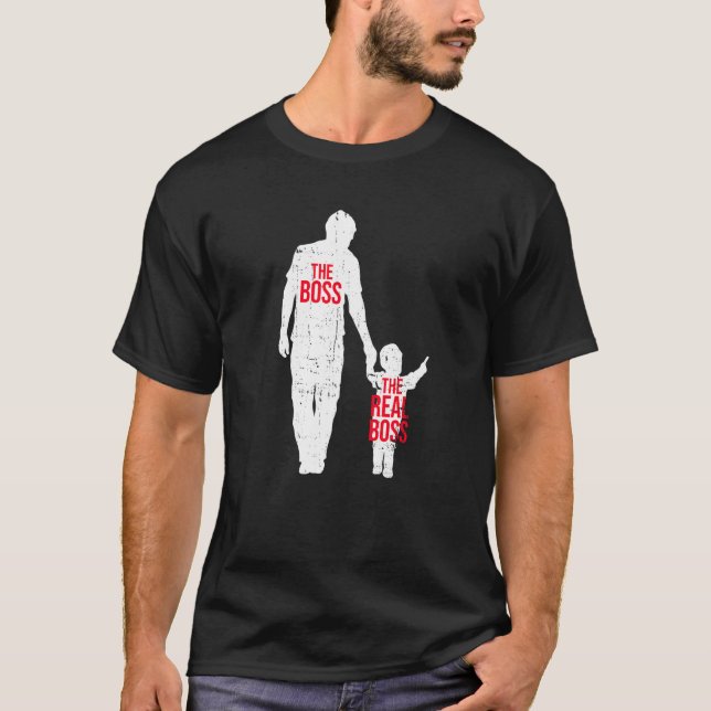 T-shirt Le patron Le vrai patron PDG de la société Busines (Devant)