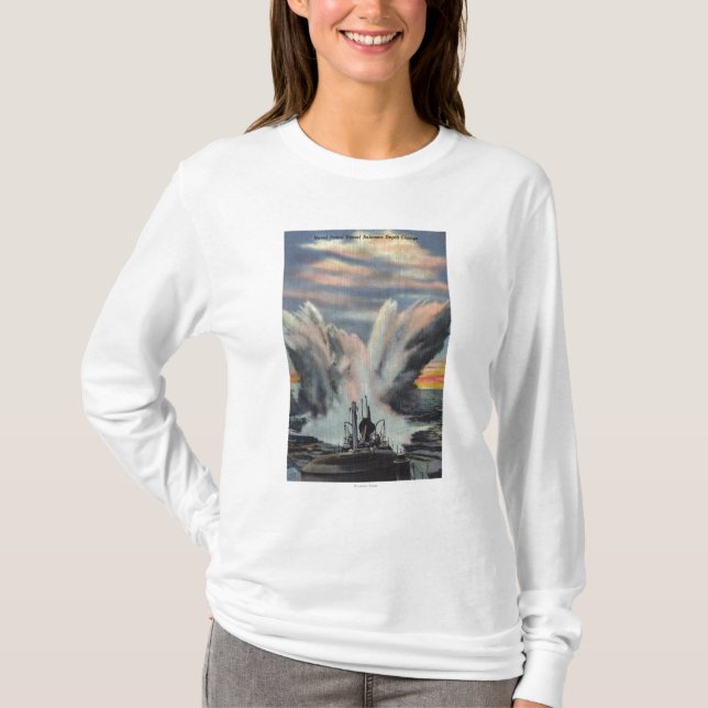 T-shirt Le patrouilleur naval libère la grenade (Devant)