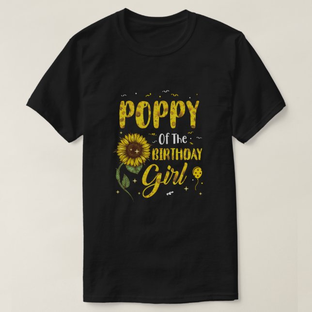 T-shirt Le Pavot De La Fille D'Anniversaire Cadeaux De Tou (Design devant)