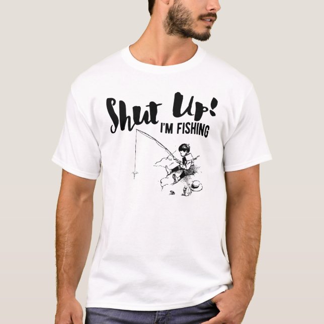 T-shirt Le pêcheur drôle m'a fermé pêche (Devant)