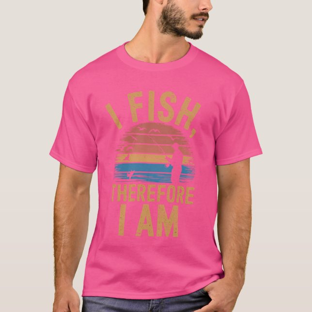 T-shirt Le Pêcheur Existentiel : Je Pêche Donc Je Suis (Devant)
