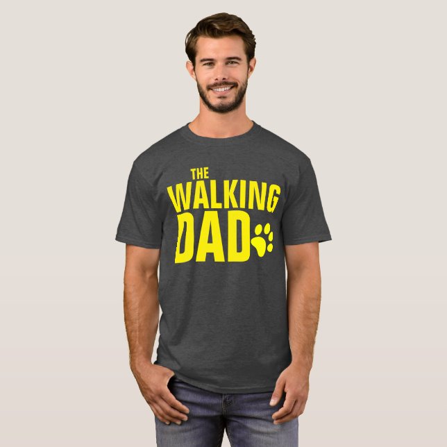 T-shirt Le père du chien marchant (Devant entier)