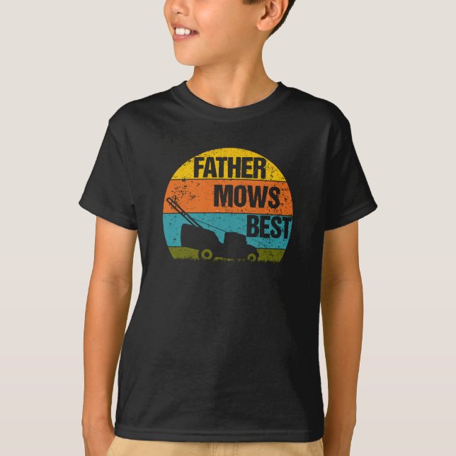 T-shirt Le Père Mows Meilleur Plaisanterie de tondeuse de  (Devant)