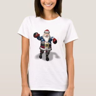 T-shirt Le Père Noël À La Journée De La Boxe