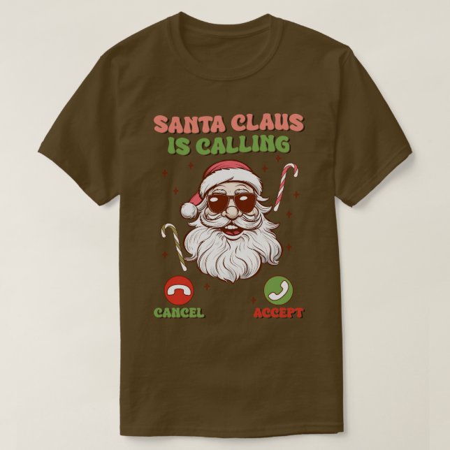 T-shirt Le Père Noël appelle (Design devant)