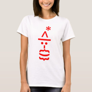 T-shirt Le Père Noël avec la barbe Émoticon de Noël