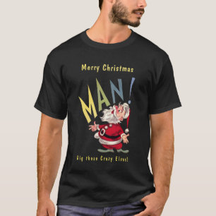 T-shirt Le père noël beatnik