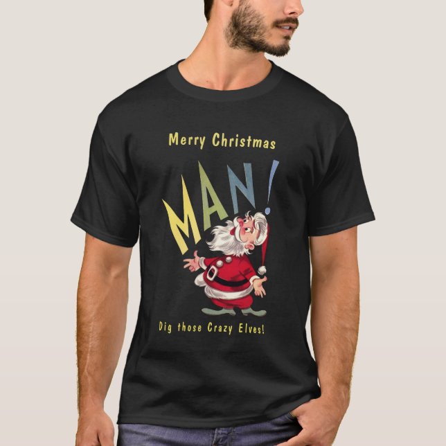 T-shirt Le père noël beatnik (Devant)
