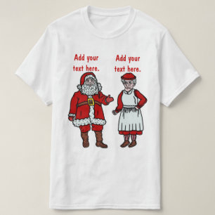 T-shirt Le père noël et Mme drôles Christmas Personaliz