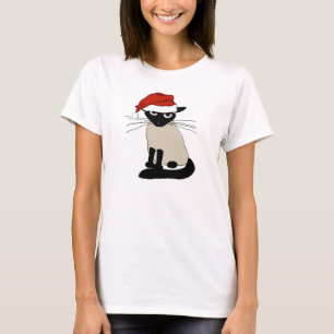 T-shirt Le père noël siamois - chat drôle de Kitty de N