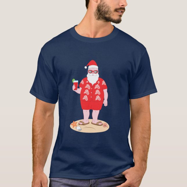 T-shirt Le père noël tropical (Devant)
