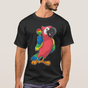 T-shirt Le perroquet à la musique avec Maracas