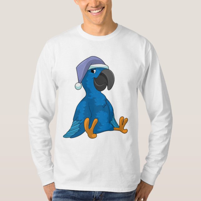 T-shirt Le perroquet au coucher avec casquette (Devant)