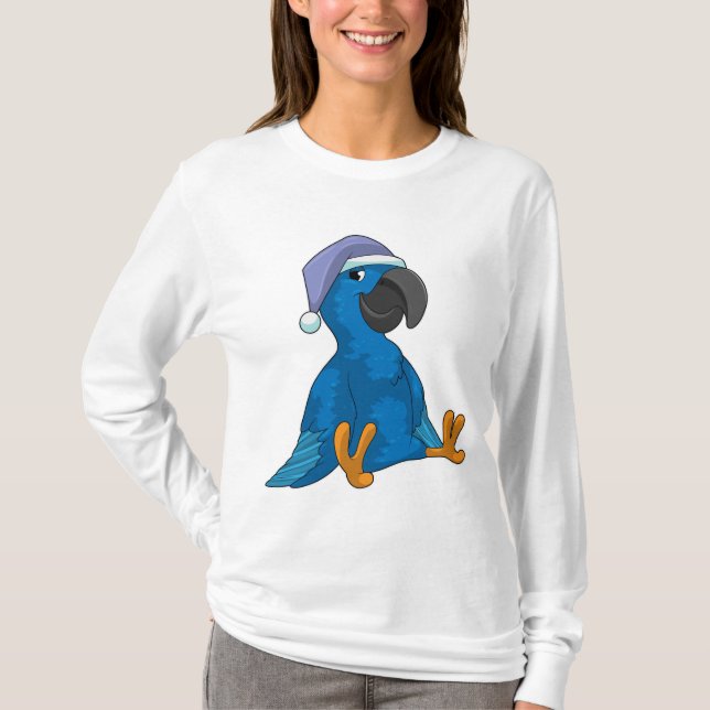 T-shirt Le perroquet au coucher avec casquette (Devant)