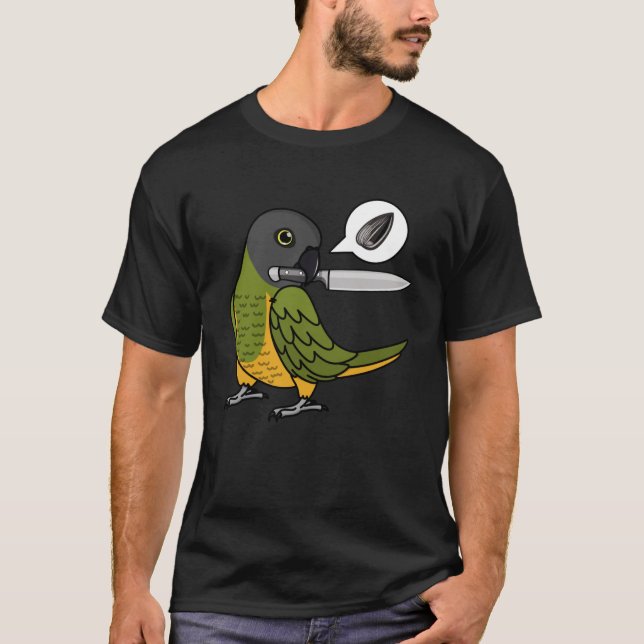 T-shirt Le Perroquet De Couteau Veut Des Graines Au Parrot (Devant)