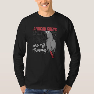 T-shirt Le Perroquet Gris Africain Comme Citation Thérapeu