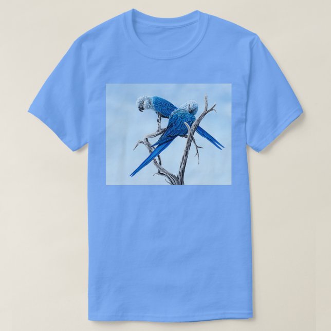 T-shirt Le perroquet menacé de Spix Macaw (Design devant)