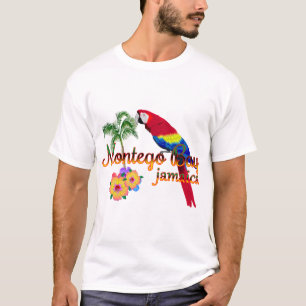 T-shirt Le perroquet tropical jamaïcain de Montego Bay