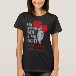 T-shirt Le petit ami lutte ma lutte Parkinson la tulipe ro