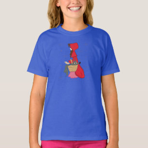 T-shirt Le Petit Chaperon Rouge avec Loup dans le Panier