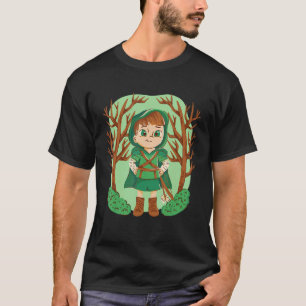 T-shirt Le Petit Chaperon Rouge marchant dans la forêt